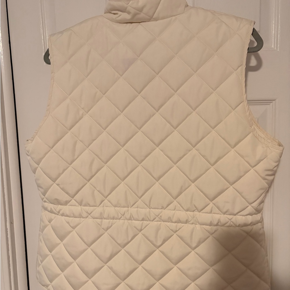 Women's Cream Quilted Vest